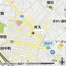 愛知県清須市清洲（弁天）周辺の地図