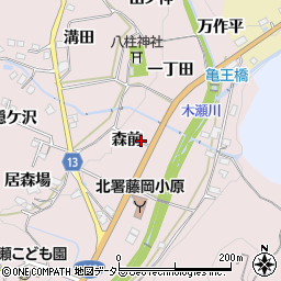 愛知県豊田市木瀬町森前周辺の地図