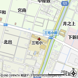 稲沢市立三宅小学校周辺の地図