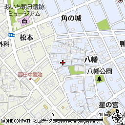 愛知県清須市阿原八幡周辺の地図