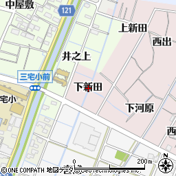 愛知県稲沢市今村町下新田周辺の地図