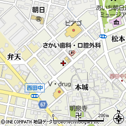 珈琲元年 清須店周辺の地図