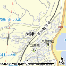 神奈川県小田原市米神222周辺の地図