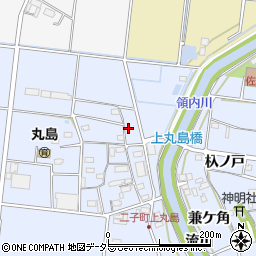 愛知県愛西市二子町上丸島143周辺の地図
