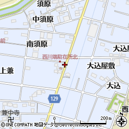 愛知県愛西市西川端町須原前周辺の地図