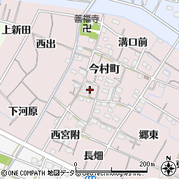 愛知県稲沢市今村町郷周辺の地図