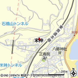 神奈川県小田原市米神224周辺の地図