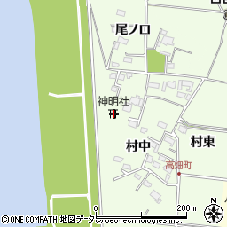 愛知県愛西市高畑町村中14周辺の地図