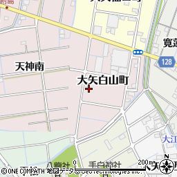 愛知県稲沢市大矢白山町周辺の地図