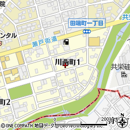 愛知県瀬戸市川西町1丁目64周辺の地図