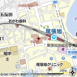 尾張旭市役所周辺の地図
