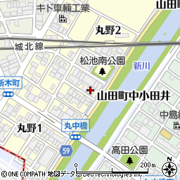 稲田化学　第二工場周辺の地図