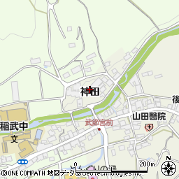 愛知県豊田市武節町神田周辺の地図