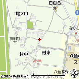 愛知県愛西市高畑町村中28周辺の地図