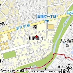 愛知県瀬戸市川西町1丁目84周辺の地図