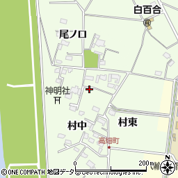 愛知県愛西市高畑町村中20周辺の地図