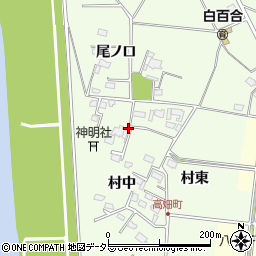 愛知県愛西市高畑町村中8周辺の地図