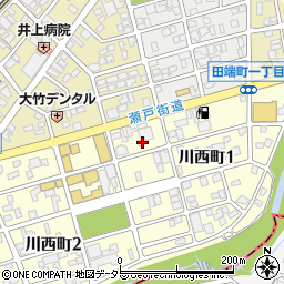 愛知県瀬戸市川西町1丁目105周辺の地図