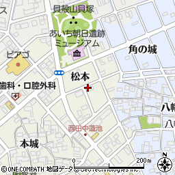 愛知県清須市西田中松本周辺の地図