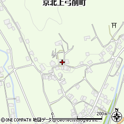 京都府京都市右京区京北上弓削町（上ノ段）周辺の地図