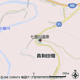 七里川温泉周辺の地図
