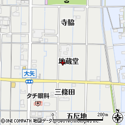 愛知県稲沢市大矢町地蔵堂周辺の地図