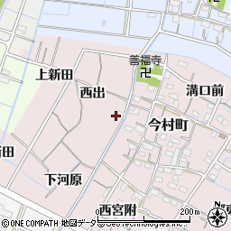 愛知県稲沢市今村町西出107周辺の地図