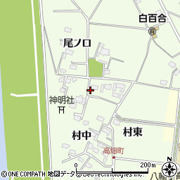 愛知県愛西市高畑町村中22周辺の地図