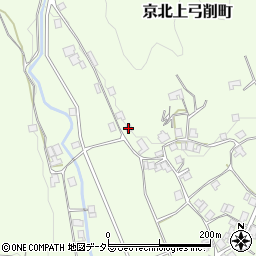 京都府京都市右京区京北上弓削町（縄手）周辺の地図