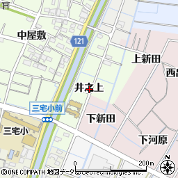 愛知県稲沢市平和町中三宅井之上周辺の地図