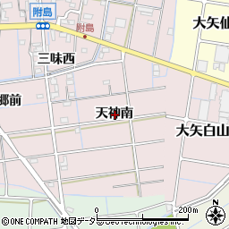 愛知県稲沢市附島町天神南周辺の地図