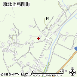 京都府京都市右京区京北上弓削町大前周辺の地図