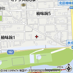 愛知県名古屋市北区楠味鋺1丁目1524周辺の地図