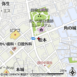 ファミリーマート清須西田中松本店周辺の地図