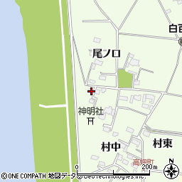 愛知県愛西市高畑町村中1周辺の地図
