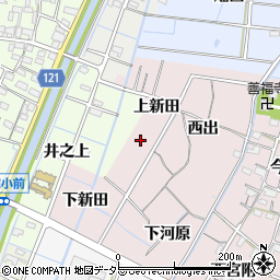 愛知県稲沢市今村町上新田周辺の地図