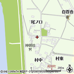 愛知県愛西市高畑町村中7周辺の地図