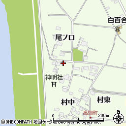 愛知県愛西市高畑町村中6周辺の地図