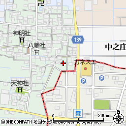 愛知県稲沢市中之庄町辻畑170周辺の地図