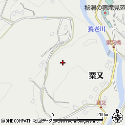 千葉県夷隅郡大多喜町粟又周辺の地図