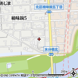 愛知県名古屋市北区楠味鋺5丁目2616周辺の地図