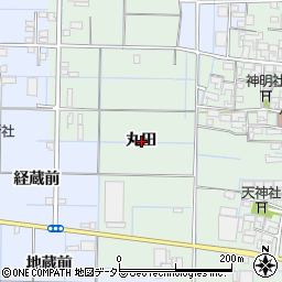 愛知県稲沢市中之庄町丸田周辺の地図