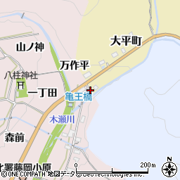 愛知県豊田市木瀬町万作平周辺の地図