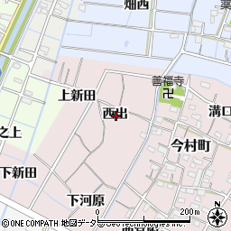 愛知県稲沢市今村町西出周辺の地図