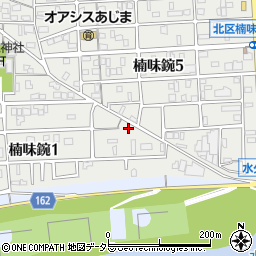 愛知県名古屋市北区楠味鋺1丁目1510周辺の地図