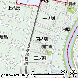 愛知県愛西市渕高町二ノ割24-3周辺の地図