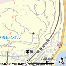 神奈川県小田原市米神周辺の地図