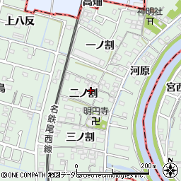 愛知県愛西市渕高町二ノ割46-2周辺の地図