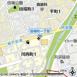 愛知県瀬戸市川西町1丁目124周辺の地図