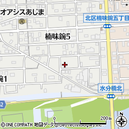 愛知県名古屋市北区楠味鋺5丁目415周辺の地図